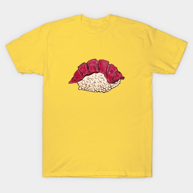 Tuna Sushi T-Shirt by minniemorrisart